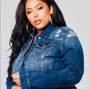 Fashion Nova Kelly Denim Jacket-Dark